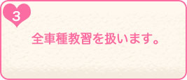 3.全車種教習を扱います